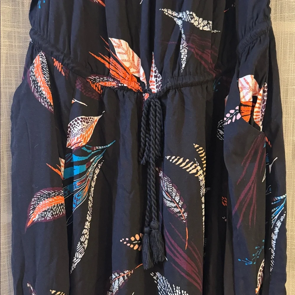 NWT Torrid Black Dress with Colorful Leaf Pattern - Picture 3 of 9